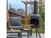 RedFire Fireplace RedFire RedFire Garden fireplace Fuego with grill large black