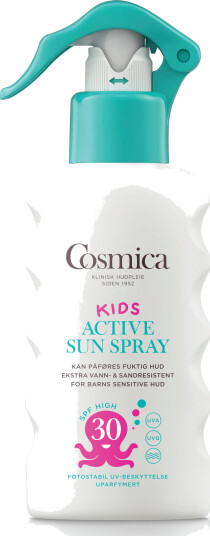 Cosmica Kids Active Solspray SPF 30 175 ml - Alkoholfri og Vannbestandig