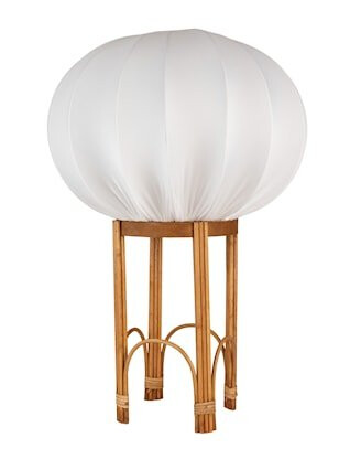 Globen Lighting Fiji Gulvlampe 45 cm Natur/Hvit 1602262-01-93 1689897-01-0