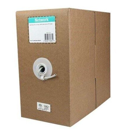 Bulk Roll of Gray CMR Cat5e Solid UTP Cable
