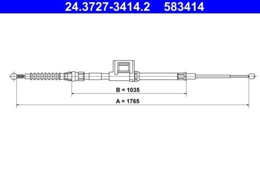 Tautrekk, håndbremse ATE 24.3727-3414.2