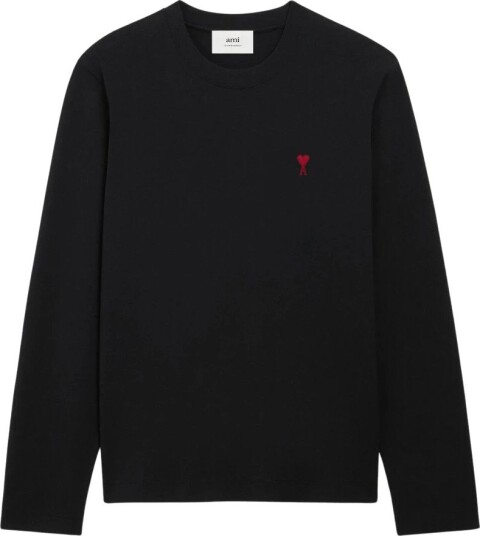 AMI Longsleeves Ami De Coeur T Shirt Black M