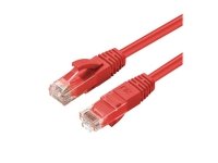 MicroConnect - Koblingskabel - RJ-45 (hann) til RJ-45 (hann) - 25 cm - 5 mm - UTP - CAT 6a - med støvel, halogenfri, innendørs, formstøpt, rund, uten hindringer - rød