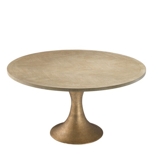 Melchior Dining Table Round Brass