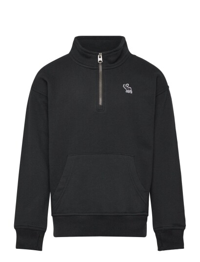 Abercrombie Kids Hz 1/2 Zip Top Black 13/14
