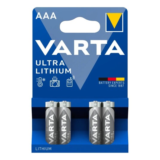 Varta Batteri Varta Ultra Lithium AAA 4 pk - 6208534