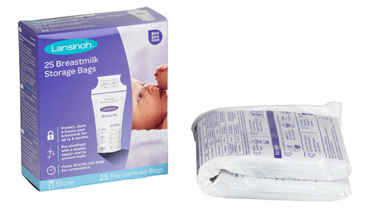 Lansinoh 25 Transparent Morsmelk Fryseposer Non-Toxic