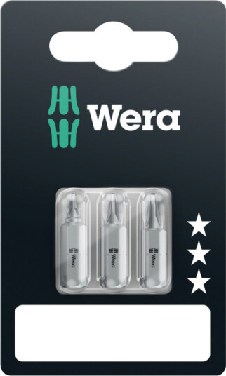 Wera 05073311001, 3 Stykker, Pozidriv, 1/4", Pz 3, 25 Mm