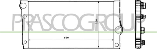 PRASCO BM048R005 Radiator motorkjøling