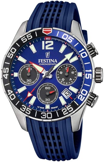 Festina Herreklokke F20517 1 Blå/Gummi Ø44 mm
