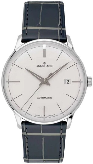 Junghans Herreklokke 27/4019.02 Meister Sølvfarget/Lær Ø38.4 mm