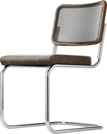 Thonet S 32 N Cantilever Spisestol Krom/ Valnøtt Thonet S 32 N Cantilever Spisestol Krom/ Valnøtt