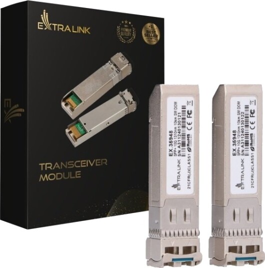 Extralink EX.35948 SFP+ 10G LC/UPC 1310 nm 10 km 2-pakning Extralink EX.35948 SFP+ 10G LC/UPC 1310 nm 10 km 2-pakning