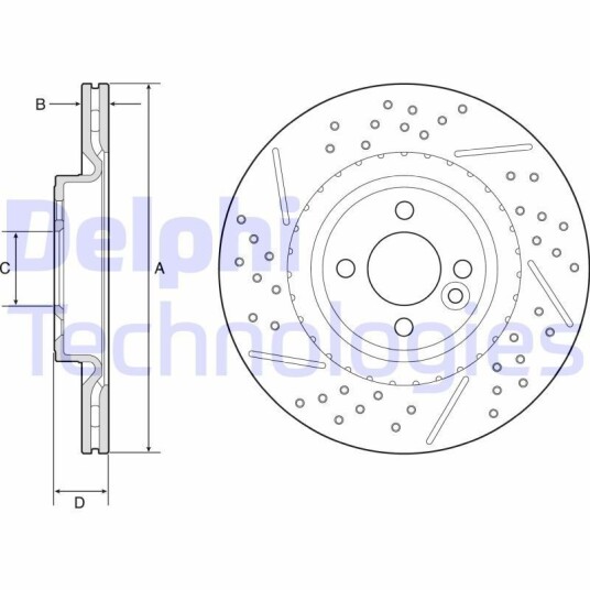 Bremseskive DELPHI BG4789C Bremseskive DELPHI BG4789C
