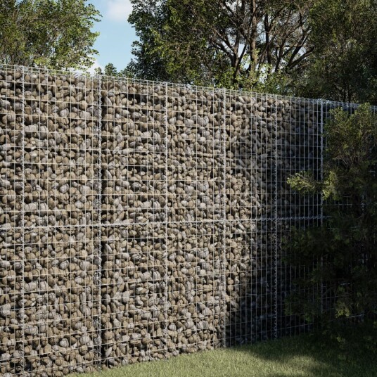Gabionkurv med deksel 150x100x200 cm galvanisert jern
