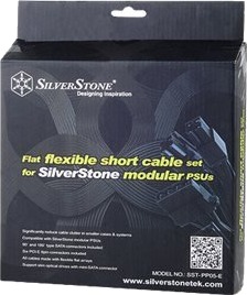 SilverStone PP05 Strømkabelsett 90° Flat SST PP05 E SilverStone PP05 Strømkabelsett 90° Flat SST PP05 E