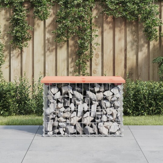 vidaXL Hagebenk gabiondesign 63x44x42 cm heltre douglasgran vidaXL Hagebenk gabiondesign 63x44x42 cm heltre douglasgran