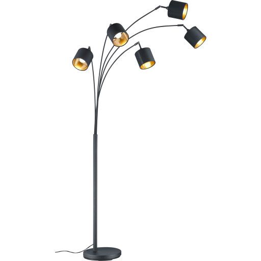 Trio Lighting Gulvlampe Tommy Bøyd Matt svart