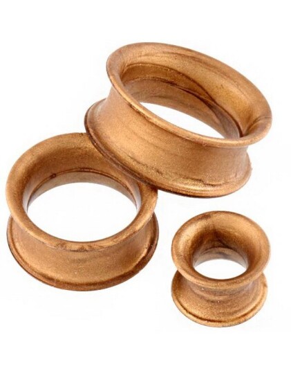 Excentrisk Gullfarget Piercing Tunnel Strl 22 mm