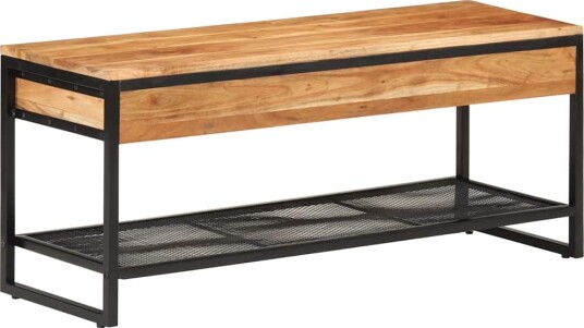  Skobenk 110x35x45 cm heltre akasie og jern 8721012161016