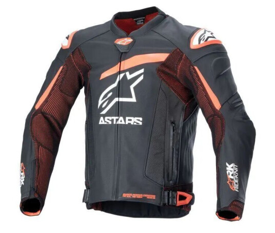 Alpinestars Skinnjakke GP Plus R v4 RK Svart/Rød Fluo XL Alpinestars Skinnjakke GP Plus R v4 RK Svart/Rød Fluo XL