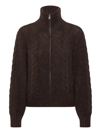 Object Objnete Lo Knit Cardigan Noos - Brown - L Object Objnete Lo Knit Cardigan Noos - Brown - L