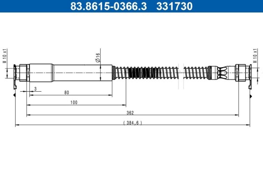 Bremseslange ATE 83.8615 0366.3