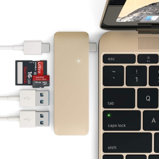 Satechi USB-C Pass Through USB Hub - Grå Satechi USB-C Pass Through USB Hub - Grå