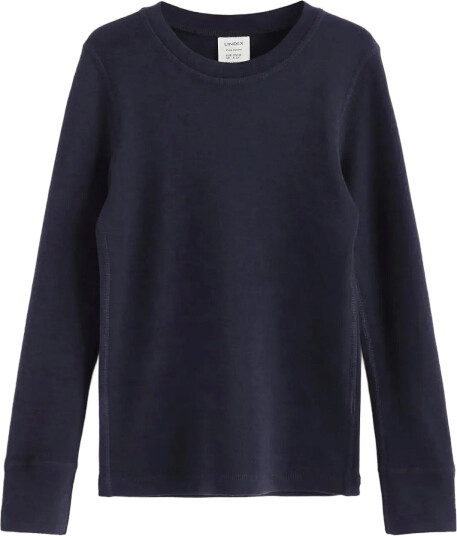 Lindex Long-Sleeved Top In Merino Wool - Blue - 86/92