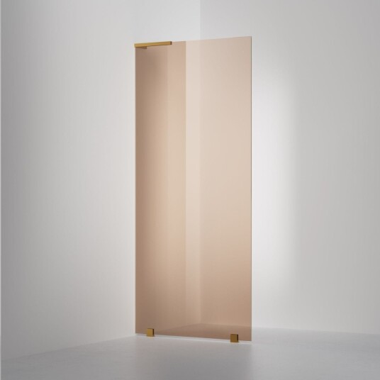 INR Iconic Nordic Rooms Dusjvegg ARC 20 Original Skjermvegg Måltilpasset Brushed Brass / Venstre Bronse Glass