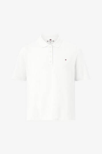 Tommy Hilfiger Curve   Pologenser Crv 1985 Reg Pique Polo SS   Hvit