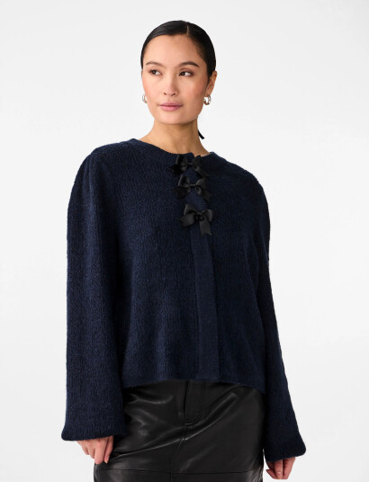 YAS Yasbonsa Ls Knit Cardigan S. - Navy - S YAS Yasbonsa Ls Knit Cardigan S. - Navy - S