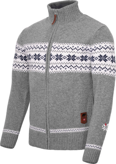 Gridarmor Men's Snøstjerne Full Zip Ullgenser Mid Grey Melange S Gridarmor Men's Snøstjerne Full Zip Ullgenser Mid Grey Melange S