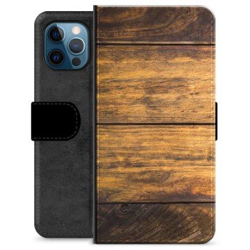 iPhone 12 Pro Premium Lommebok-deksel Tre