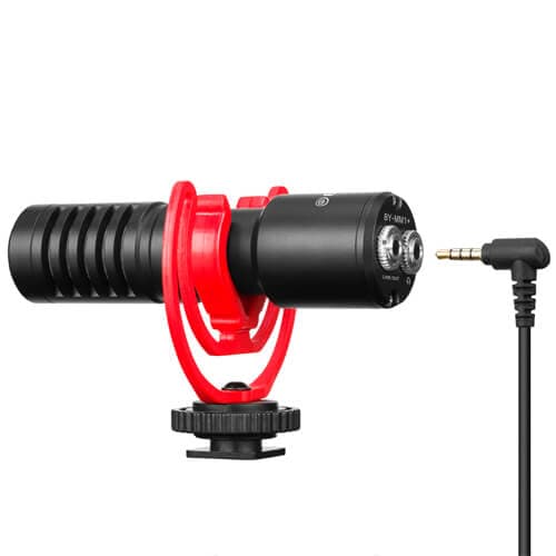 Boya By-mm1+ Shotgun Condenser Microphone Rød, Svart Boya By-mm1+ Shotgun Condenser Microphone Rød, Svart