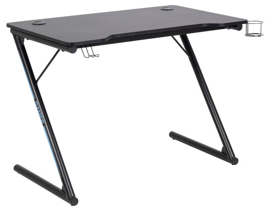 Trops skrivebord til gamer med kopholder svart.