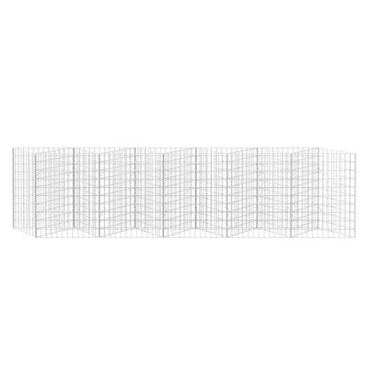 vidaXL Gabionkurv galvanisert stål 300x30x100 cm