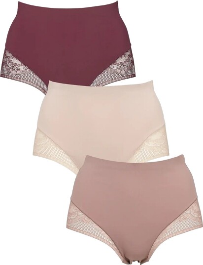 Missya Seamless Maxi W Lace 3-Pack - WINDSOR WINE - XS