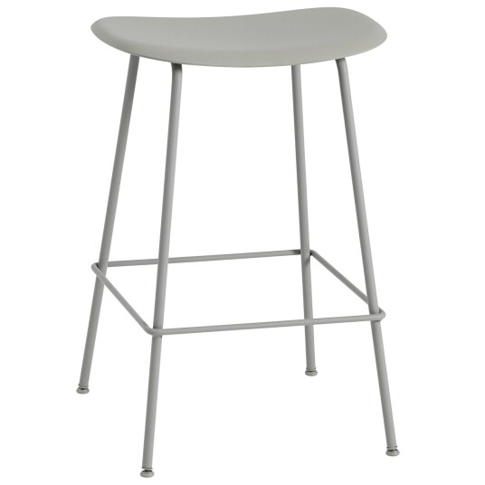 Muuto Fiber Tube Barstol 65 cm Grå