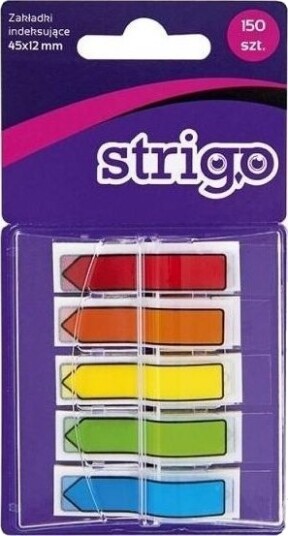Indekseringsfaner 45X12 Mm 5 Farger Strigo