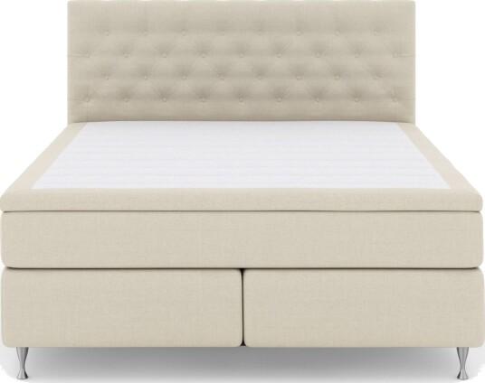 Select No 6 Komplett Sengepakke 180x200 Fast Memory/Pocket Beige/Sølvben