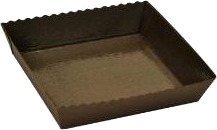 Kageform Easy Bake 150X140x37 Mm Karton Med Pet Brun,480 Stk/Krt