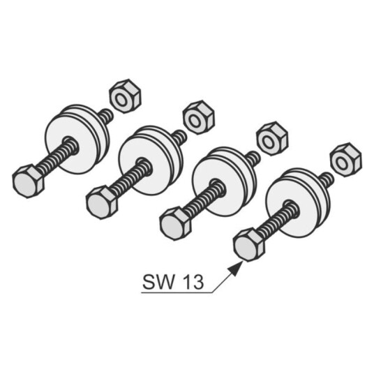 Tece Teceprofil Festesett for Stålprofil 4 pk Tece Teceprofil Festesett for Stålprofil 4 pk