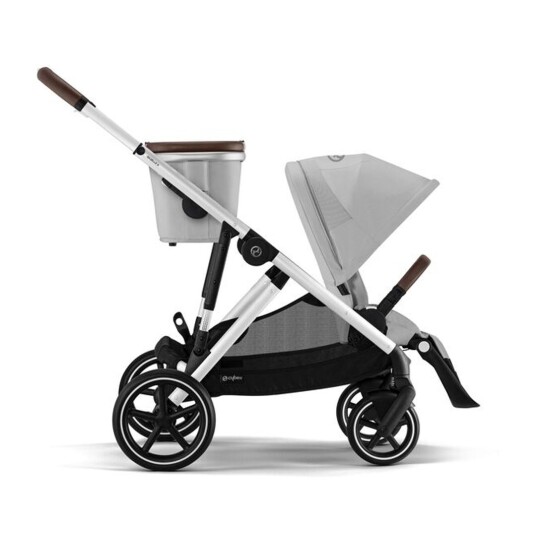 Cybex Søsken/tvillingvogn Gazelle S Lava Grey/Sølv