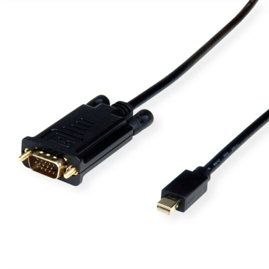 VALUE Mini DisplayPort Cable, MDP - VGA, M/M, 1.5m VALUE Mini DisplayPort Cable, MDP - VGA, M/M, 1.5m