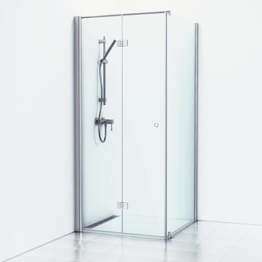 Svedbergs Skoga Dusjhjørne Leddet Kombi (Vegg+dør) Matt Aluminium / 83x70cm Klart Glass Svedbergs Skoga Dusjhjørne Leddet Kombi (Vegg+dør) Matt Aluminium / 83x70cm Klart Glass