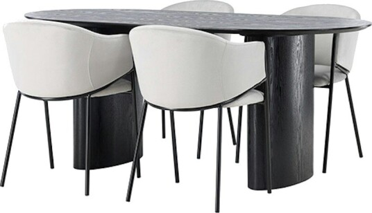 Spisegruppe Venture Home Isolde med 4 stk Evelina Stoler