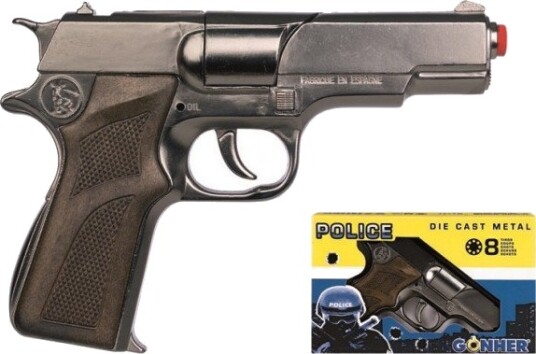 Gonher Metal Politipistol Med 8 Kuler Gonher Metal Politipistol Med 8 Kuler