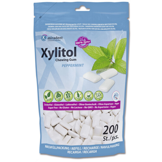 Tannpleie Tyggegummi 200 stk. Miradent Xylitol Peppermint Tannpleie Tyggegummi 200 stk. Miradent Xylitol Peppermint