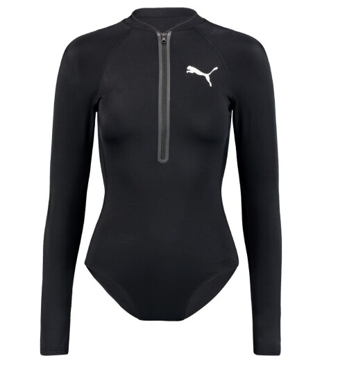 Puma Swim Long Sleeve Surf badedrakt med ermer dame BLACK Puma Swim Long Sleeve Surf badedrakt med ermer dame BLACK